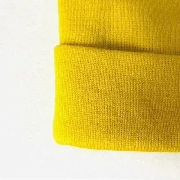 NET Carhartt Yellow Knit Cuffed Stretch Winter Hat Beanie Hat Made In USA SizeOS - Picture 6 of 10